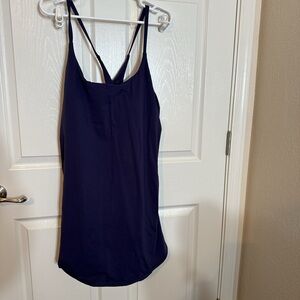 HALARA Navy Blue Women's Softly Zero Plush Active Backless Dress